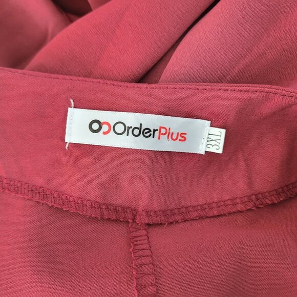 OC ORDER PLUS Long Layered Burgundy Maxi Dress - Women's Plus Size 3X - Picture 5 of 6
